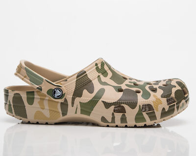 

Мужские классические камуфляжные сабо Crocs унисекс с камуфляжным принтом, Коричневый, Crocs Unisex Classic Printed Camo Clog