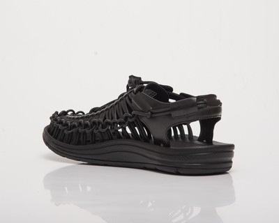 Pre-owned Keen Uneek Premium Leather Women's Black Casual Lifestyle Sandal Summer Footwear