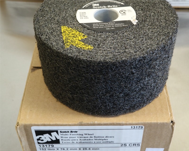 3M Scotch Brite Unitized Metal Multi Finishing Wheel 2S Coarse 6” x 3” x 1”