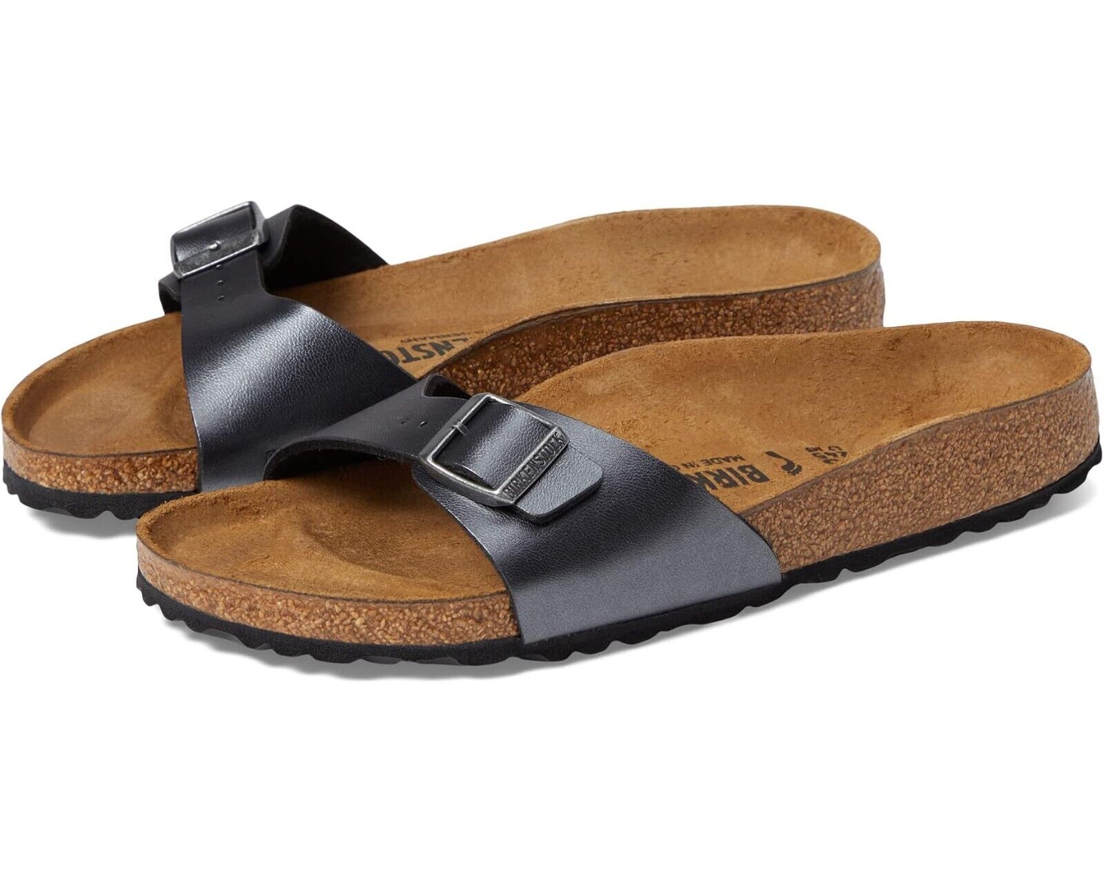 Birkenstock Z73100* Black Madrid Birko-Flor & Birkibuc Slide Birkenstock Z73100* Black Madrid Birko-Flor & Birkibuc Slide