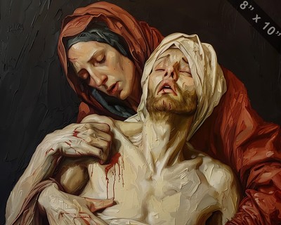 The Pieta oil painting 8x10 Print