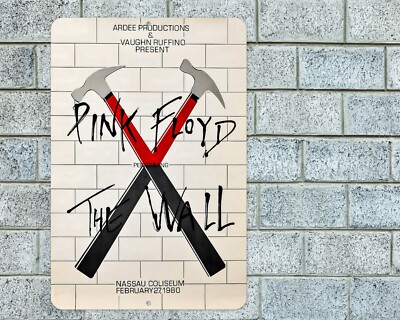 Pink Floyd The Wall Sign Aluminum Metal 8''x12'' Garage Man Cave Classic Rock