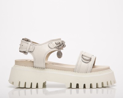 

Женские сандалии BRONX Groov-Y с цепочкой Off White, повседневные сандалии для образа жизни, обувь, Бежевый, BRONX Groov-Y Sandal Chain