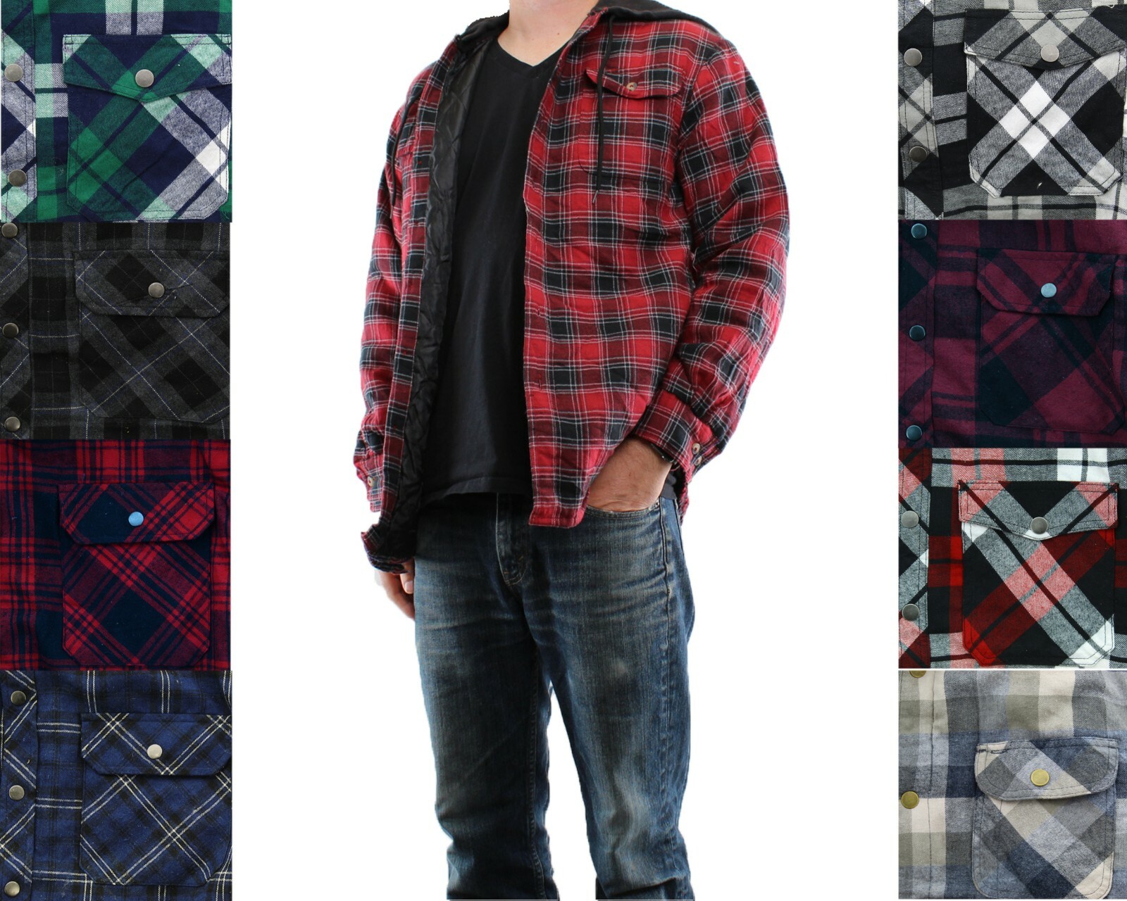 hooded insulated flannel shirt