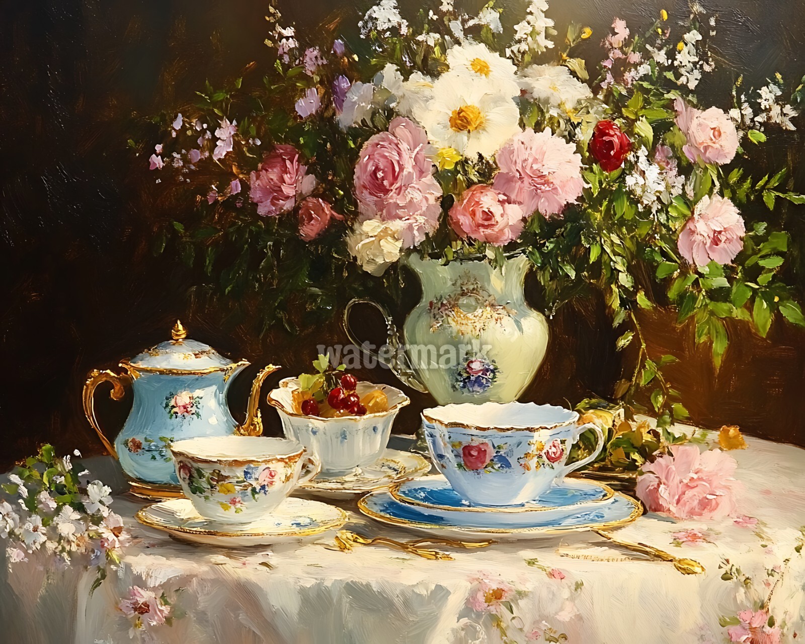 美品★リントンズ  額入り絵画 “Afternoon tea ” 美品☆リントンズ 額入り絵画 “Afternoon tea ” 美品