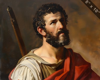 Saint Justin Martyr oil painting 8x10 Print