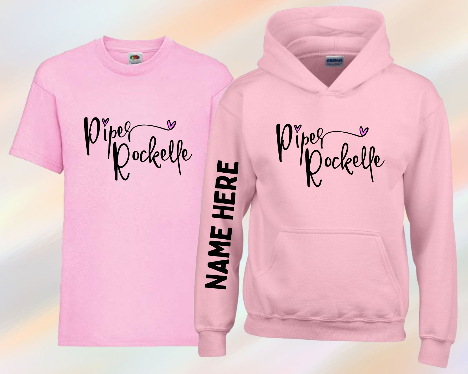 Kids PIPER ROCKELLE personalised PINK Hoody T-Shirt merch hoodie inspired |  eBay