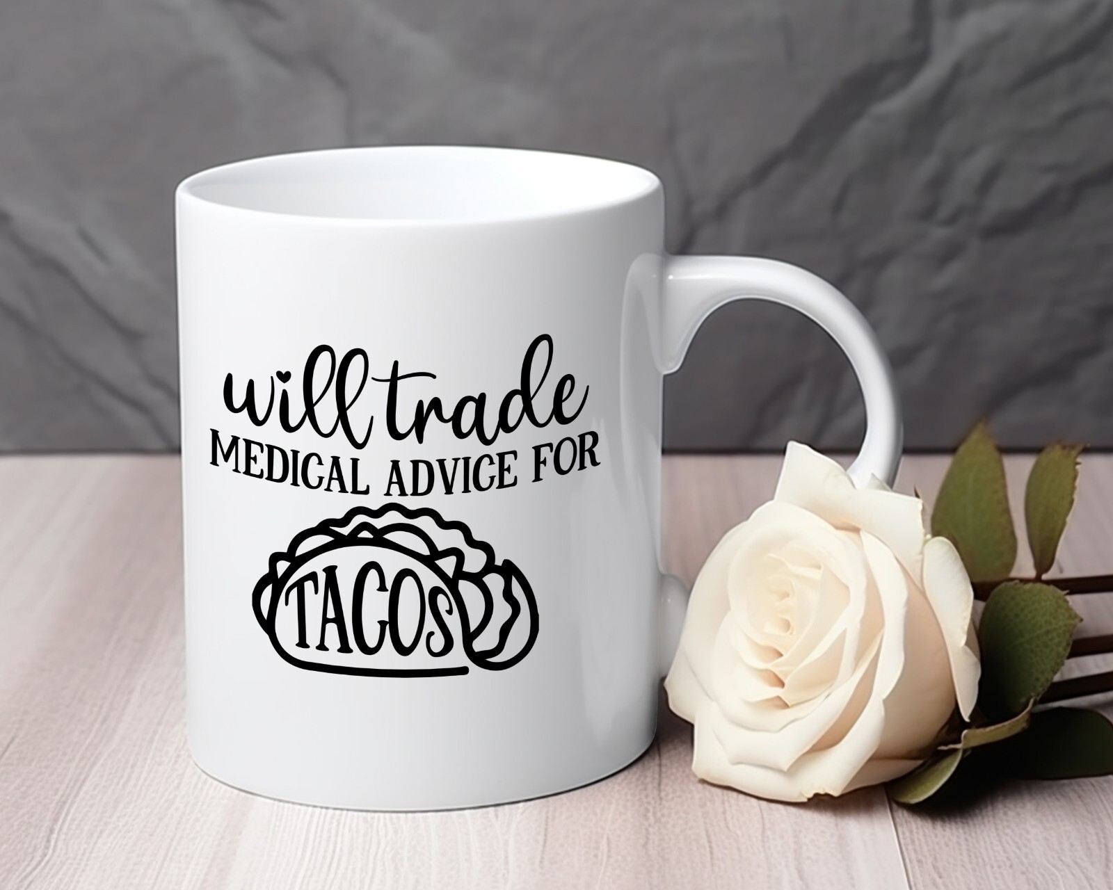 Will trade medical advice for Tacos Novelty Mug 11 oz funny