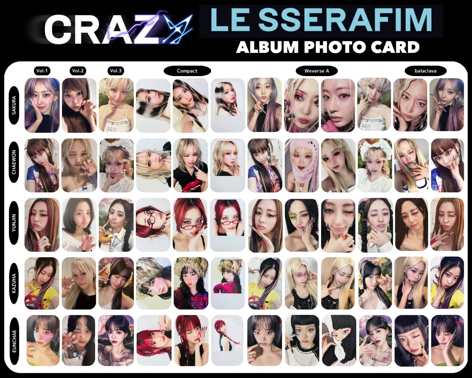 Le Sserafim crazy weverse ウンチェ ラキドロ 当選 LE SSERAFIM CRAZY