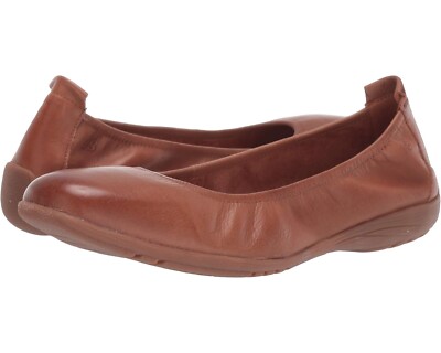 Josef Seibel Fenja 01 Leather Ballerina Ballet Flat - Camel & Black