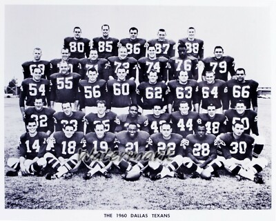 AFL 1960 Dallas Texans Team Picture 8 X 10 Photo Picture