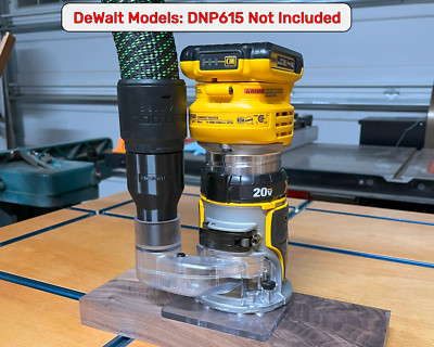 Dust Extraction Hose Adapters for Dewalt Trim Routers (DCW600B & DWP611)