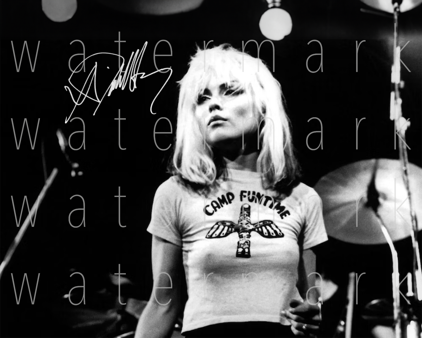 Deborah Debbie Harry Blondie signed 8X10 print photo picture Deborah Debbie Harry Blondie signed 8X10 print photo picture