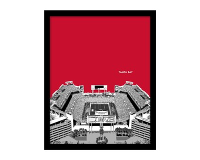 TAMPA BAY BUCCANEERS Framed RAYMOND JAMES STADIUM Skyline Photo in 8x10 or 11x14