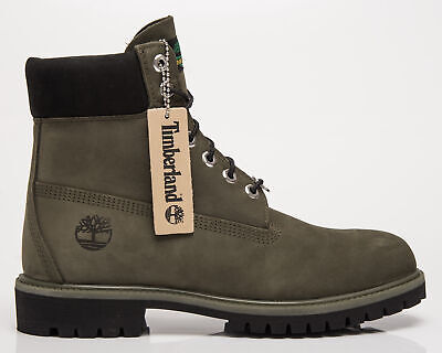 Timberland 6 Inch Premium Waterproof Boots Мужские темно-зеленые нубуковые ботинки