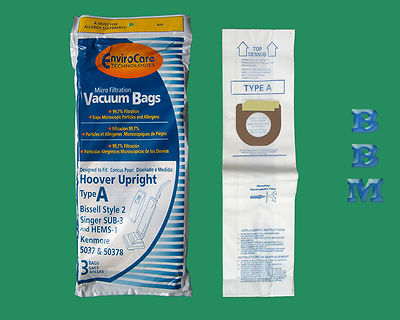 3 Hoover Style A Allergen Vacuum Cleaner Bags Elite Encore Powermax H4010100A