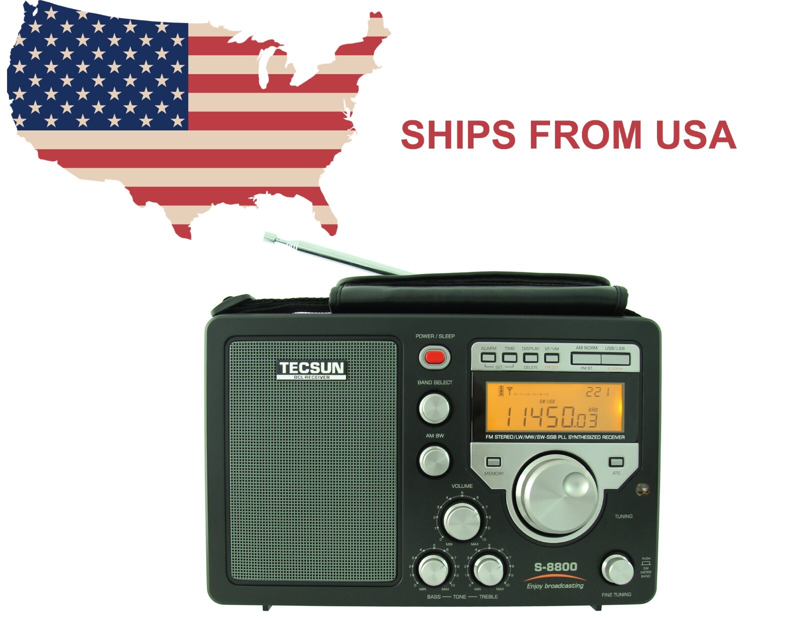 TECSUN　S-8800 Tecsun S-8800 AM/LW/SW/FM Field Radio With Remote