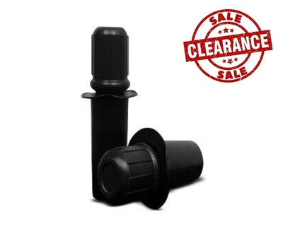 2 Reusable Black Plastic Spinner Handle 1 3/4'' Core ( Film Not Included )
