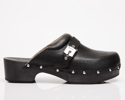 

Женские кожаные сабо Scholl Iconic Wmns Pescura 50 черный, Scholl Iconic Wmns Pescura Clog 50 Leather