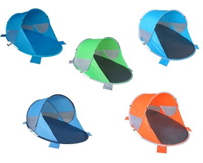 Strandmuschel Pop Up Strandzelt Wetter- und Sichtschutz Polyester Zelt