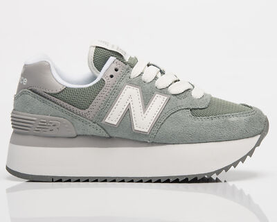

New Balance Wmns 574 Stacked Женские можжевельник/белый, Grey, New Balance Wmns 574 Stacked