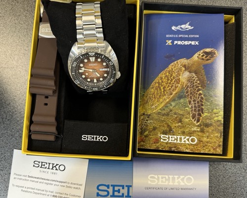 Pre-owned Seiko Automatic Prospex Turtle Divers 200m Special Edition Watch Srph55