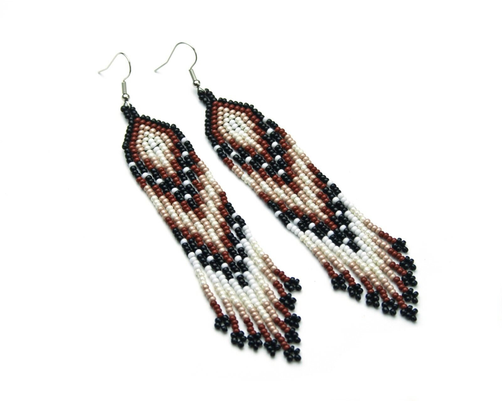 Native Bead Fringe Earrings Native Bead Fringe Earrings