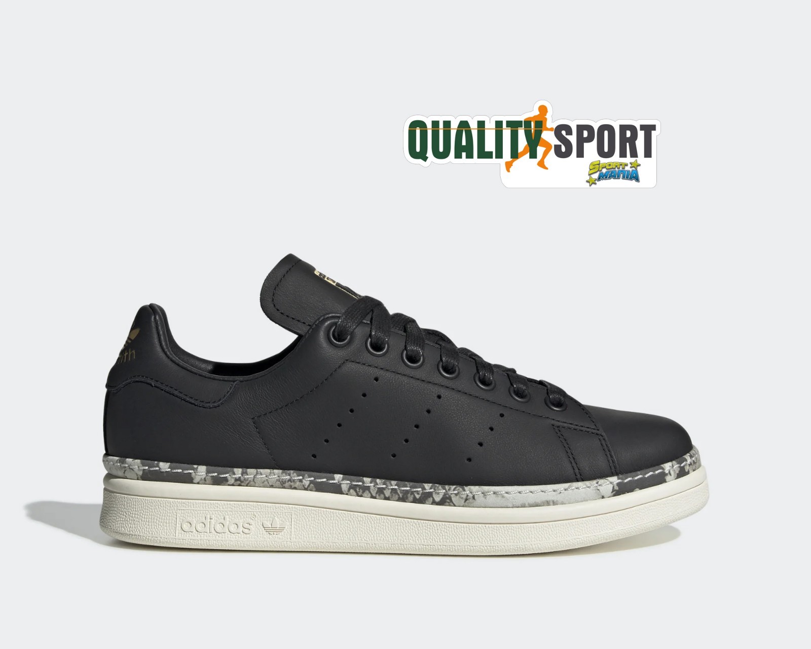 adidas Stan Smith W Women's SNEAKERS Black B35446 Trainers Leo Spots US 7 for sale | eBay