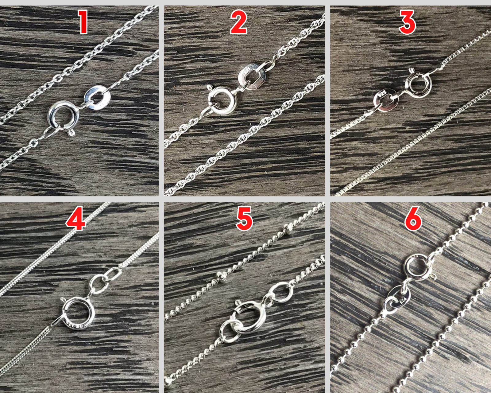 925 Sterling Silver Chain Necklace Rolo,Ball,Snake Chain 16" 18" 20" 24"