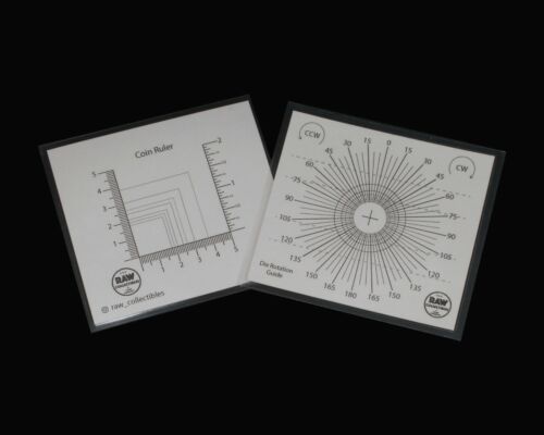 Die Rotation Error Guide & Coin Ruler - Measurement tool for error coins