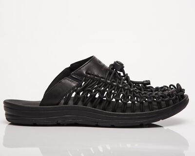 

Мужские кожаные шлепанцы Keen Uneek Premium тройные черные/черные, Черный, Keen Uneek Premium Leather Slide