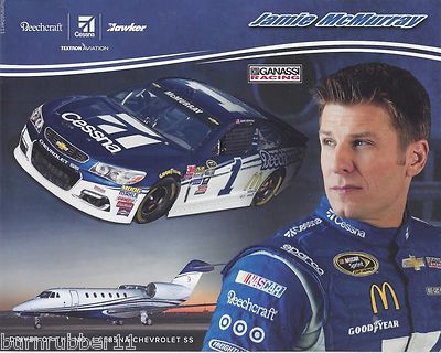 2016 JAMIE MCMURRAY ''CESSNA BEECHCRAFT CHEVY SS'' #1 NASCAR SPRINT CUP POSTCARD