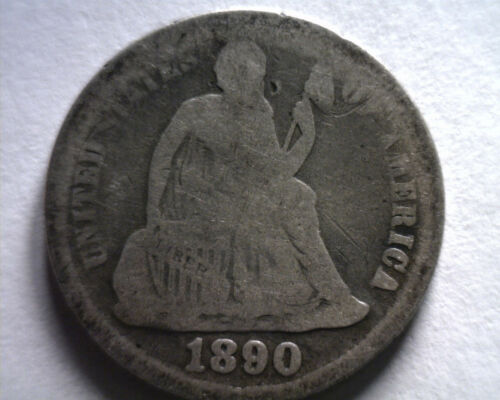 1890 SEATED LIBERTY DIME GOOD G FROM BOBS COINS FAST SHIPMENT