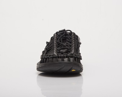 Pre-owned Keen Uneek Premium Leather Women's Black Casual Lifestyle Sandal Summer Footwear
