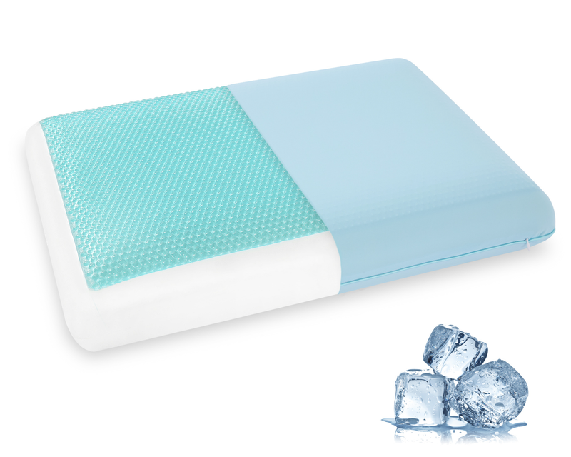 Cooling Pillow for Sleeping, Gel Memory Foam Pillow with Reversible Cover, Ne...