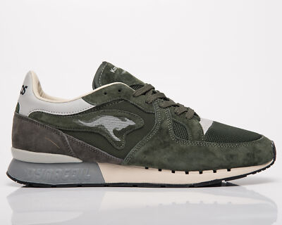 

KangaRoos Coil R1 OG Olive Мужские и женские повседневные кроссовки унисекс для образа жизни Обувь, Зеленый, KangaRoos Lifestyle Coil R1 OG