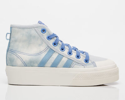 

adidas Originals Wmns Nizza Platform Mid Women blue fusion/halo blue/off white, Синий, adidas Originals Wmns Nizza Platform Mid
