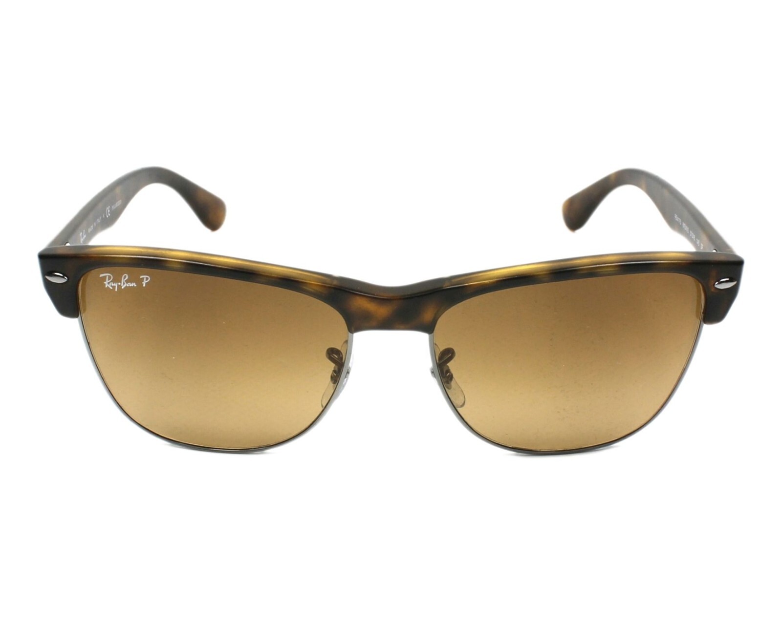 Ray-Ban RB4175 CLUBMASTER OVERSIZED 878/M2 Havana/Brown Grad