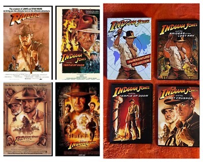 EXCLUSIVE SPECIAL RELEASE - Indian Jones movie posters -(set of 4) + DVD's