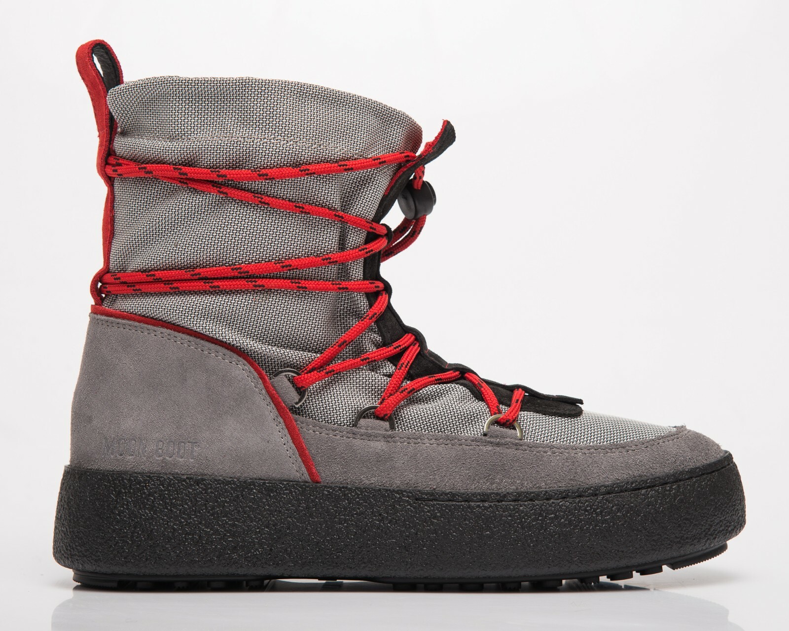 

Moon Boot Mtrack Slip On Sport Мужская серая красная повседневная зимняя обувь для образа жизни Ботинок, Серый, Moon Boot
