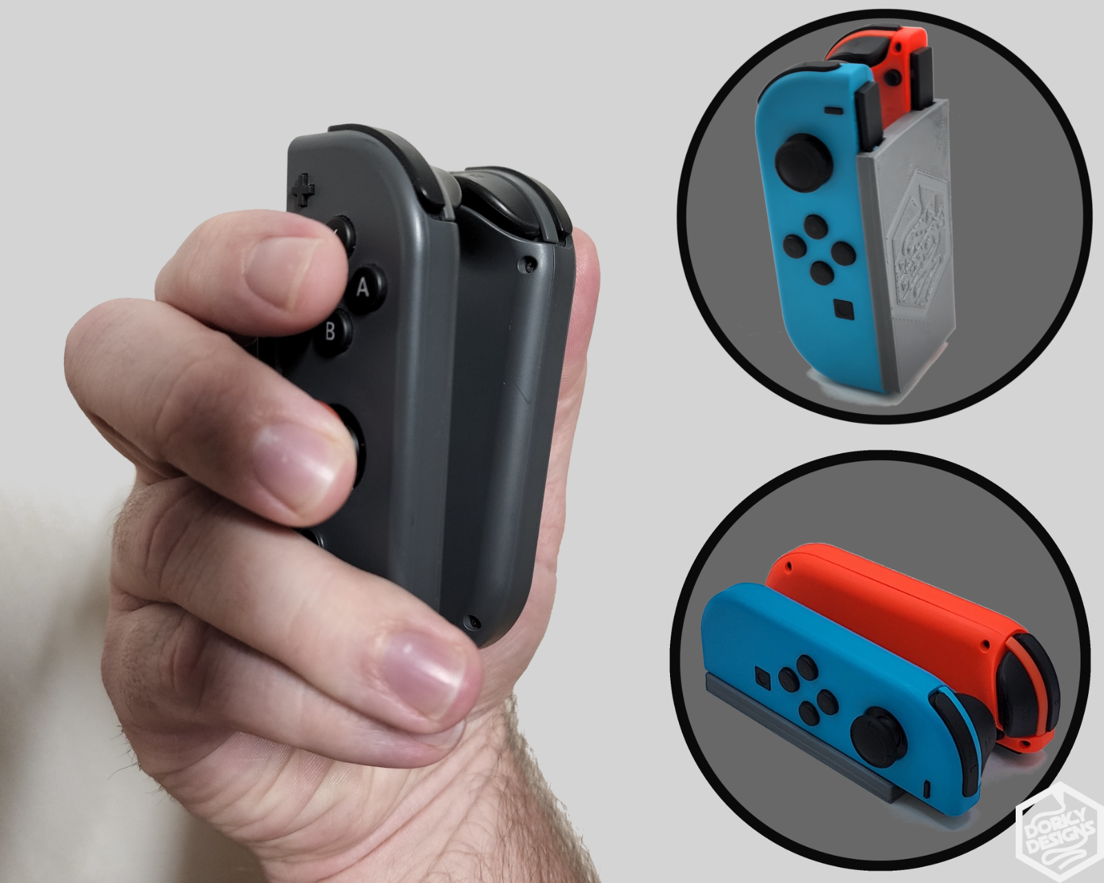 One-Handed Joycon Controller Grips Nintendo Switch Handicap