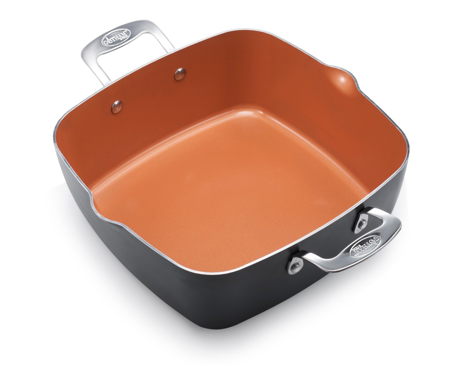 Gotham Steel XL 11" Copper Deep Square All in One 6 Qt Chef Pan 4