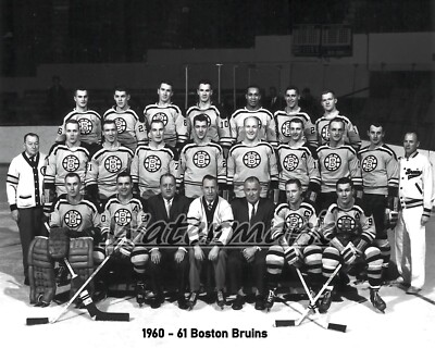 NHL 1960 - 61 Boston Bruins Team Picture with Willie O'Ree 8 X 10 Photo Picture