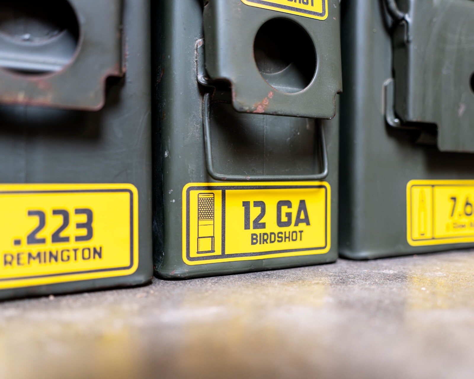 Ammo Can Bullet Decal Label Stickers - UV Stable 2-Color Vinyl - 110+ Calibers