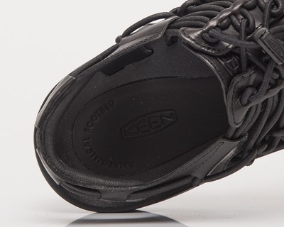 Pre-owned Keen Uneek Premium Leather Women's Black Casual Lifestyle Sandal Summer Footwear
