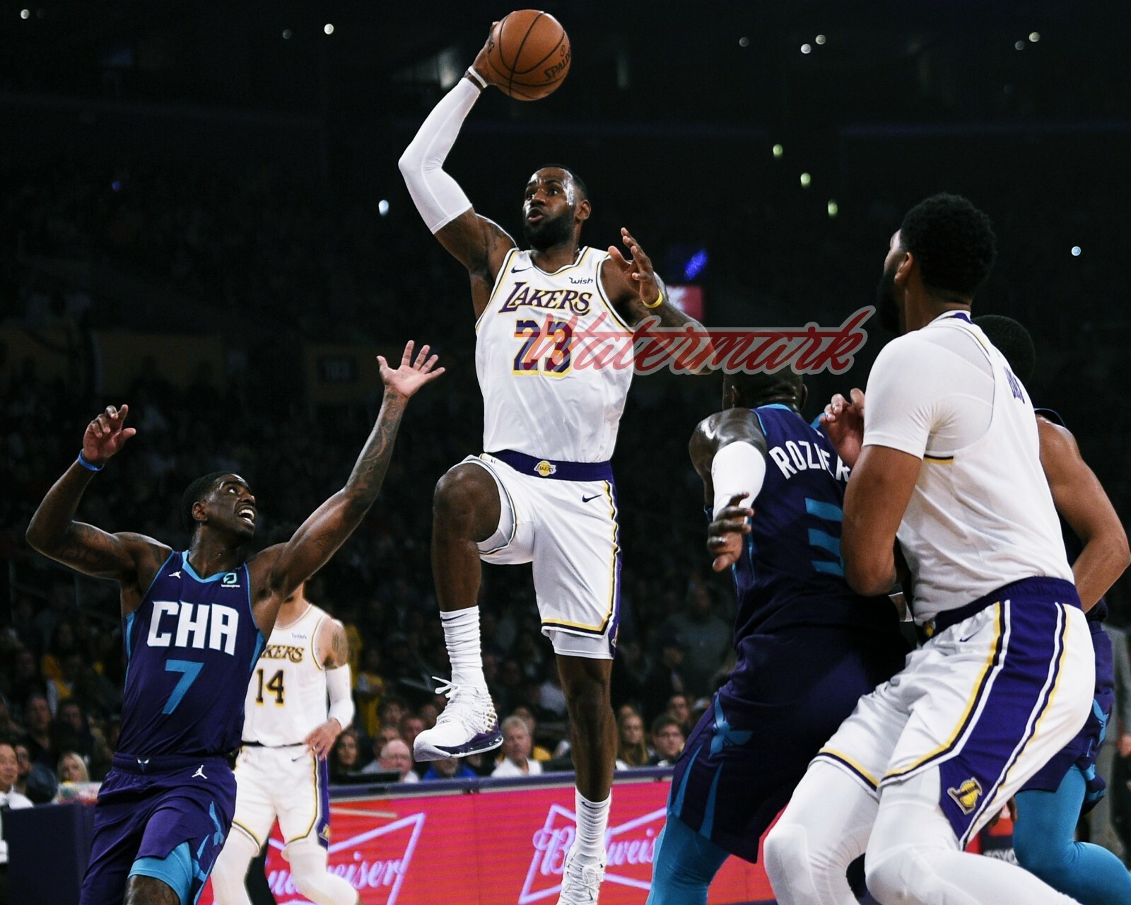 NBA Los Angeles Lakers Lebron James Game Action Color 8 X 10