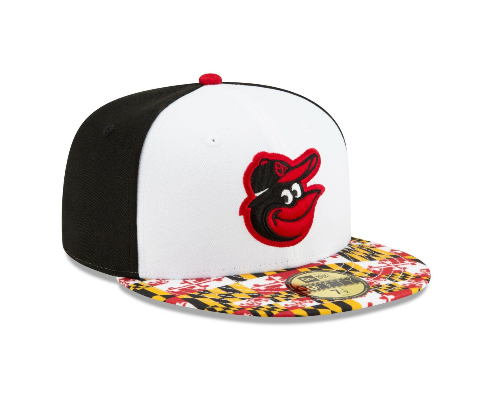 White Maryland Flag 59Fifty Fitted Hat 