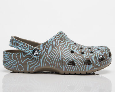 

Crocs Unisex Classic Topographic Men хаки, Коричневый, Crocs Unisex Classic Topographic