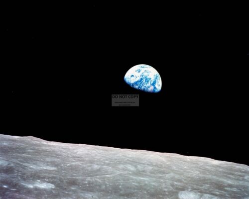 EARTH RISE FROM APOLLO 8 - 8X10 NASA PHOTO (AB-137)
