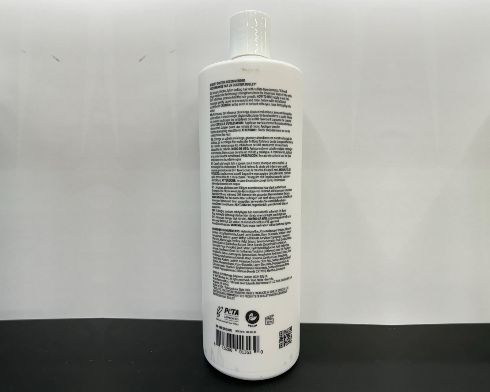 Bosley MendXtend Strengthening Shampoo for Healthy Hair - 1Liter/33.8oz